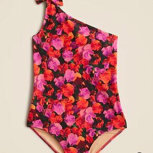Girls' printed tie-shoulder one-piece swimsuit with UPF 50+ j.crew